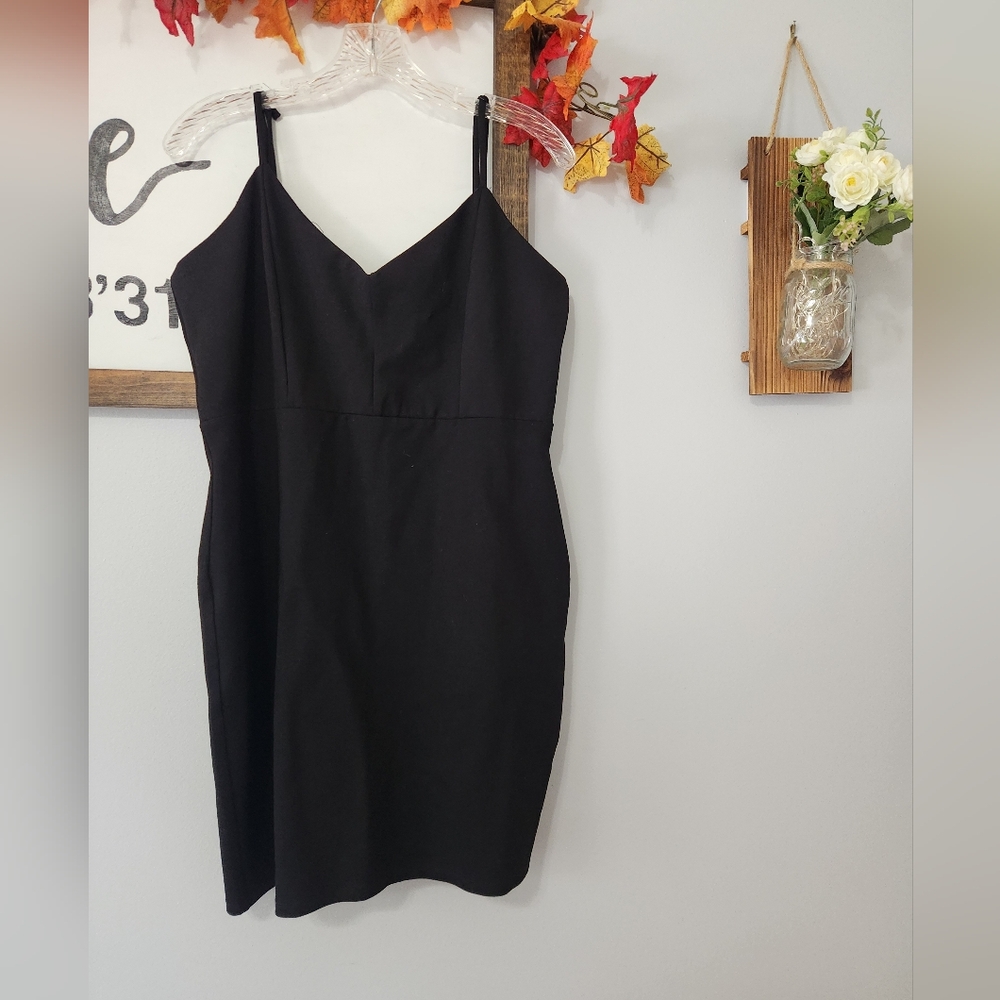 Lulu's Black Spaghetti Strap Mini Dress